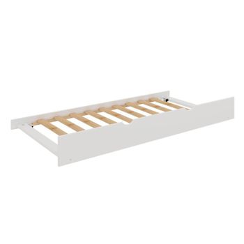 Somier cama auxiliar plegable ADONIS - 90x190 cm - Metal - Blanco