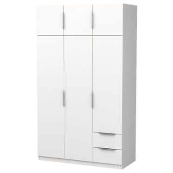 Armario Ropero Nico 2 Puertas Y 2 Cajones Color Roble/blanco, 81 Cm (ancho)  52 Cm (profundo) 180 Cm (altura) con Ofertas en Carrefour