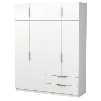 Armario Melamina Miroytengo 2c 203x157 Cm - Blanco Mate