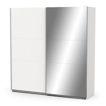 Armario Multiusos 2 Puertas Con Escobero - Fit - 190x78x35 - Blanco con  Ofertas en Carrefour