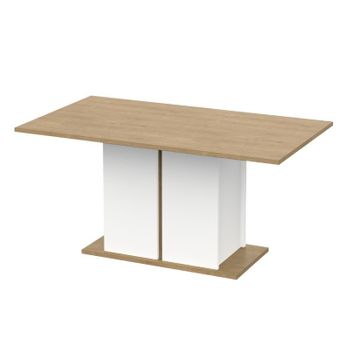 Mesa Comedor Fija Acces Miroytengo Roble Hamilton Y Blanco Mate 160x90 Cm