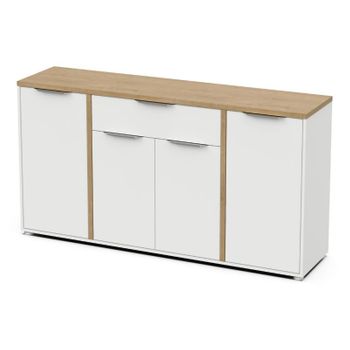 Mueble Recibidor Alto Con Espejo Keny, Con Estantes Y Almacenaje. 186x61x29  Cm. Gris Ceniza Y Blanco con Ofertas en Carrefour