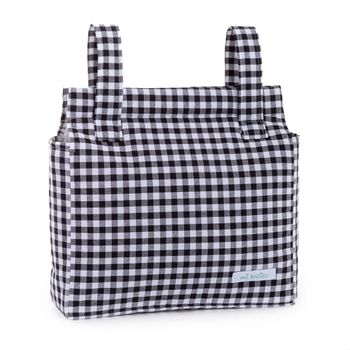 Bolsa Organizadora Para Carro De Bebé Mi Bollito Negro Vichy 10 X 35 X 35 Cm