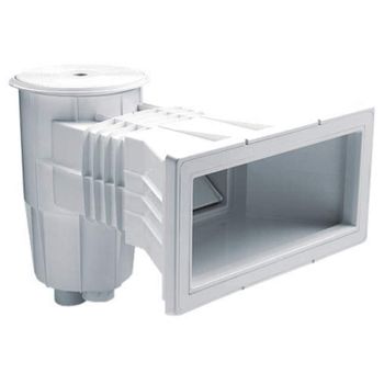 Skimmer Con Tapa Circular En Abs Blanco Boca 422x209mm