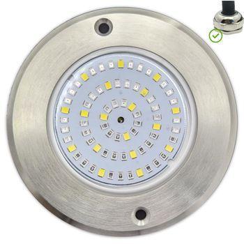 Foco Led Mini Para Piscina En Acero Inoxidable Blanco 6000k 11 Cm De Diámetro  6w 12v/ac