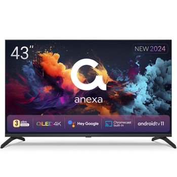 Televisor Smart Tv 43 Pulgadas Qled 4k. Google Official Con Android 11. Televisión Tdt-hd - Anexa Smart43c01ugq