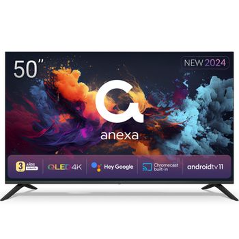 Televisor Smart Tv 50 Pulgadas Qled 4k. Google Official Con Android 11. Televisión Tdt-hd - Anexa Smart50c01ugq