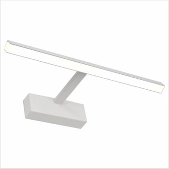 Aplique Led 9w, Metalico, Luz Cálida 3000k, Articulado, 40cm, Blanco Mate