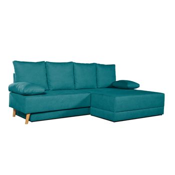 Sofa Chaise Longue Convertible En Cama Sigyn Esmeralda 4 Plazas 260x153 Cm Tanuk