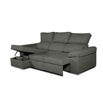 Sofa Chaise Longue SULTAN IZQUIERDA Gris Marengo 4 Plazas 260x150