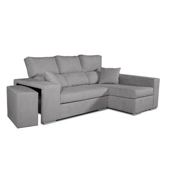 Sofa Chaiselongue Frigg Derecha Gris Perla 230x145 Cm Con Tejido Con Sistema Acualine Tanuk