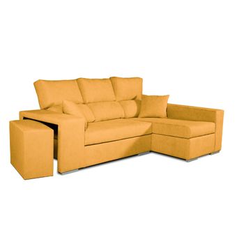 Sofa Chaiselongue Frigg Derecha Mostaza 230x145 Cm Con Tejido Con Sistema Acualine Tanuk