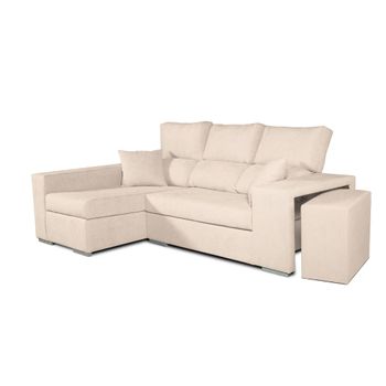 Sofá chaiselongue reversible 4 plazas Easy 257 Moka 257 x 107 x 87