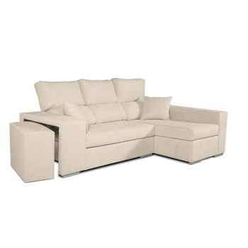 Sofa Chaiselongue Frigg Derecha Beige 230x145 Cm Con Tejido Con Sistema Acualine Tanuk