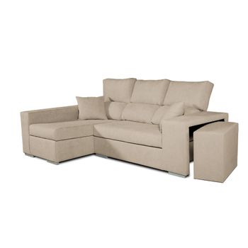 Sofa Chaiselongue Frigg Izquierda Mink 230x145 Cm Con Sistema De Limpieza Acualine Tanuk