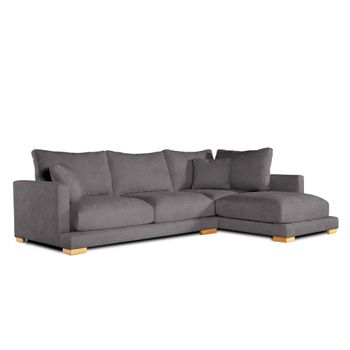 Sofa Chaise Longue SULTAN IZQUIERDA Gris Marengo 4 Plazas 260x150