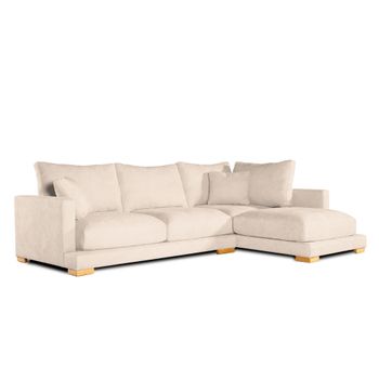 Sofa Chaise Longue SULTAN DERECHA Crudo 4 Plazas 260x150 CM Tanuk