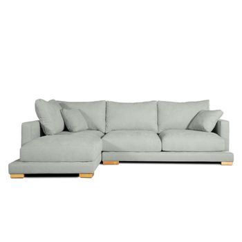 Sofa Chaise Longue Sjorn Izquierda Jade Tejido Con Sistema Acualine 4 Plazas 270x191 Cm Tanuk