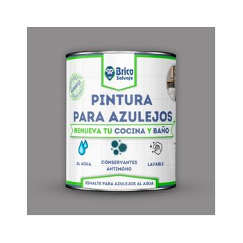 Pintura Para Azulejos Bricosalvaje Gris Cálido 4l Mate