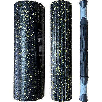 Set Foam Roller Rodillo Masaje Espuma Suave + Rodillo Soft Stick Bsfit