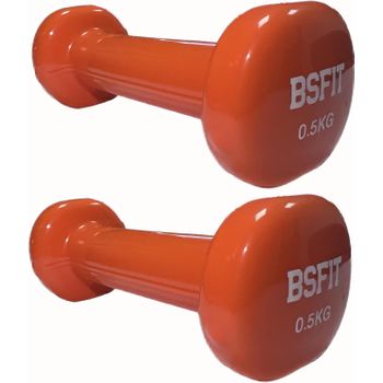 Juego De 2 Mancuernas Antideslizantes De Vinilo, De 0,5 Kg Pesa Bsfit