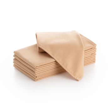 Pack 6 Servilletas Satén Lisas De Tela Algodón 45x45 Cm Resistente Hostelería Color Oro