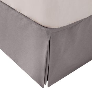 Cubre Canapé Liso Alto 30cm Algodón Poliéster Ancho Cama 80cm Gris