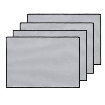 Pack 4 Manteles Individuales Lisos 100% Algodón 35x50 Cm Color Gris Claro