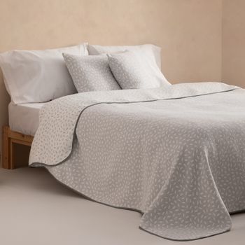 Colcha Jacquard Cama 80/90 Cm Algodón Suave Y Ligera Entretiempo Cinti 180x270cm Color Gris