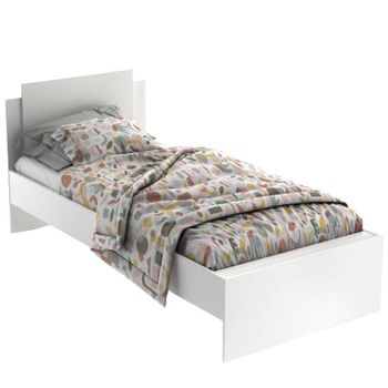 Cama Juvenil Life Melamina 90x190-200 Cm - Blanco Mate