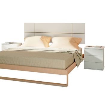 Pack De Dormitorio Cabecero De Cama Con Mesitas Nova En Blanco 242cm