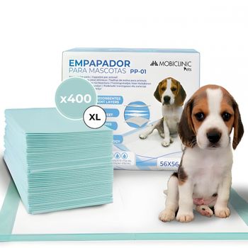 400 Unidades Empapadores Para Perros Mobiclinic 6 Capas Ultraabsorbente Toallita Higiénica Cachorros Desechables