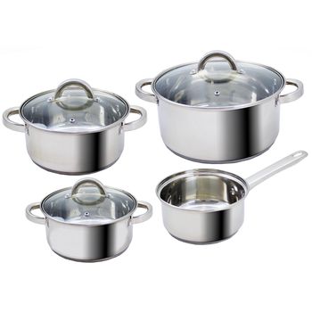 Set Batería De Cocina 16 Piezas Acero Inoxidable. Fondo Térmico Para  Maximizar La Conducción Y La Retención De Calor. Apto Para Todo Tipo De  Cocinas. con Ofertas en Carrefour