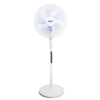 Bastilipo - Tenerife - Ventilador De Pie Redondo, 45 W, Plástico, 3 Velocidades, Blanco