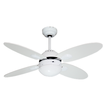 Bastilipo - Bastilipo Bermeo Blanco Ventilador Techo Con Mando A Distancia E27, 60 W, Blanco, 105 X 41 Cm, Eficiencia Energética G