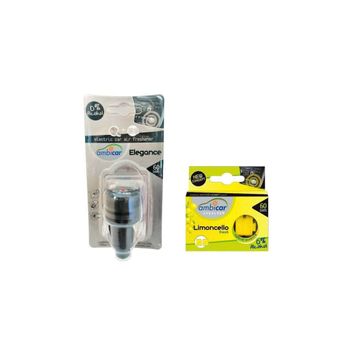 Pack Difusor + 2 Recambios. Ambientador Para Coche Aroma Jazmín/limón