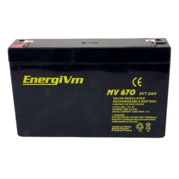 Batería De Plomo Energivm Mv670 6v 7.0ah