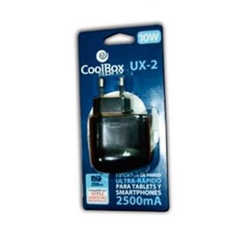 Cargador  Usb Coolbox Pared Ux2 Ultrarrapido Dos Salidas 2500mah