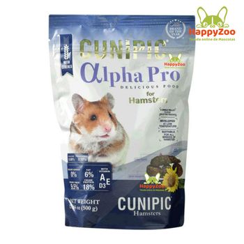 Cunipic Alpha Pro Para Hamsters 500g - Happyzoomascotas.com