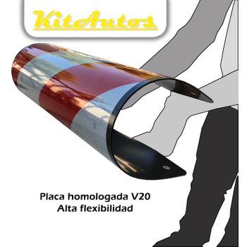 Kitautos. Placa V20 Homologada. Abs Plástico.