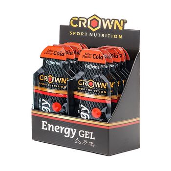 Crown Sport Nutrition - Energy Gel 12 X 40g - Con Cafeína -  Sabor: Cafeína Cola