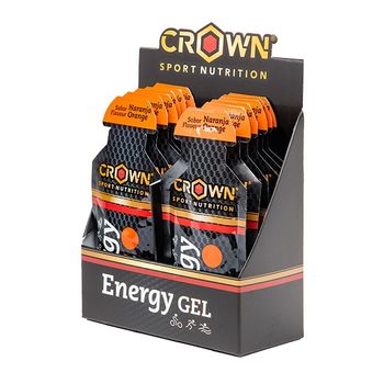 Crown Sport Nutrition - Energy Gel 12 X 40 G - Gel Vegano - Con Bcaas Y Electrolitos -  Sa