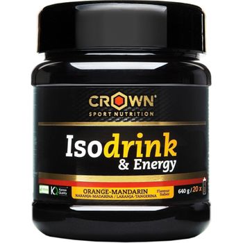 Crown Sport Nutrition Isodrink & Energy 640 G - Isotónico Con Distintos Carbohidratos, Sales Minerales, Bcaa,  Glutamina, Sabor Y Textura Suaves, Sin Alérgenos