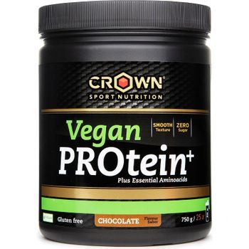 Crown Sport Nutrition Vegan Protein+ 750 G, Proteína De Guisante Aislada Reforzada Con Aminoácidos Esenciales Y Micronizada Para Una Textura Y Sabor Suaves, Sin Alérgenos