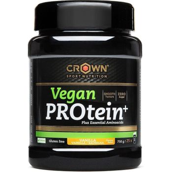 Crown Sport Nutrition Vegan Protein+ 750 G, Proteína De Guisante Aislada Reforzada Con Aminoácidos Esenciales Y Micronizada Para Una Textura Y Sabor Suaves, Sin Alérgenos