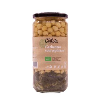 Garbanzos Con Espinacas Bio 720g Carlota Organic