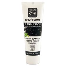 Naturabio Cosmetics Dentífrico Blanqueador Menta Bio & Carbón Activo Sin Fluor 75 Ml