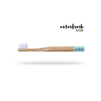 Cepillo Dental Naturbrush Kids Azul Hecho De Bambú Biodegradable