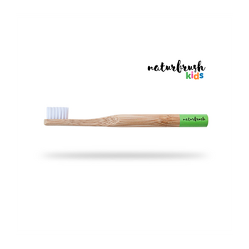 Cepillo Dental Naturbrush Kids Verde Hecho De Bambú Biodegradable