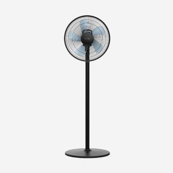 Ventilador De Pie Radial Negro Con Base Redonda 45w | Universalblue